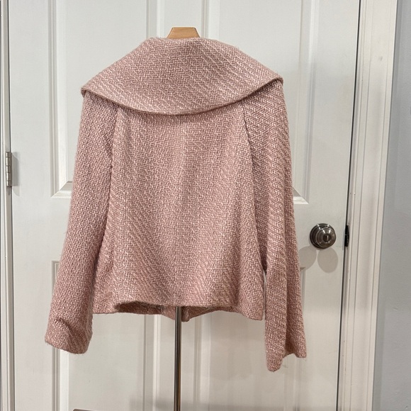 Pierre Cardin Dusty Pink Textured Shawl Collar Jacket - Picture 3 of 4